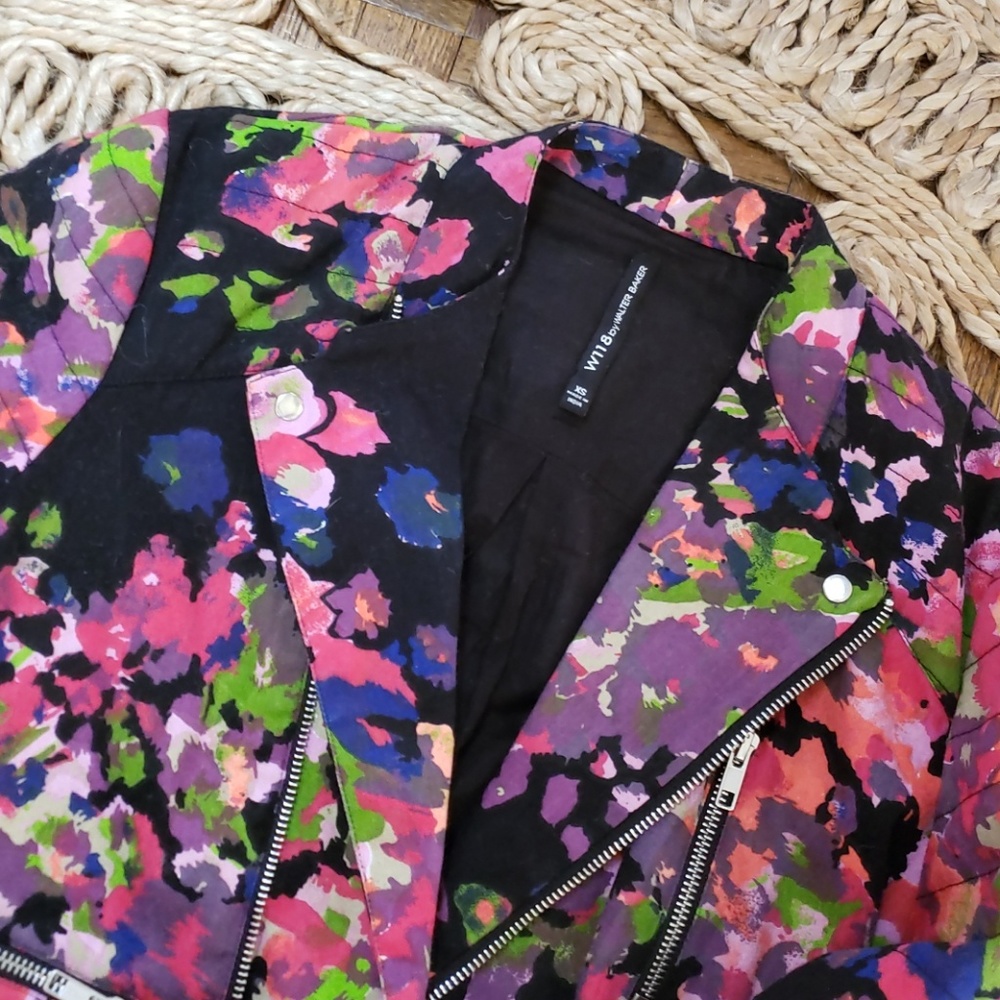 Floral Cotton  motorcycle jacket - Picture 8 of 9